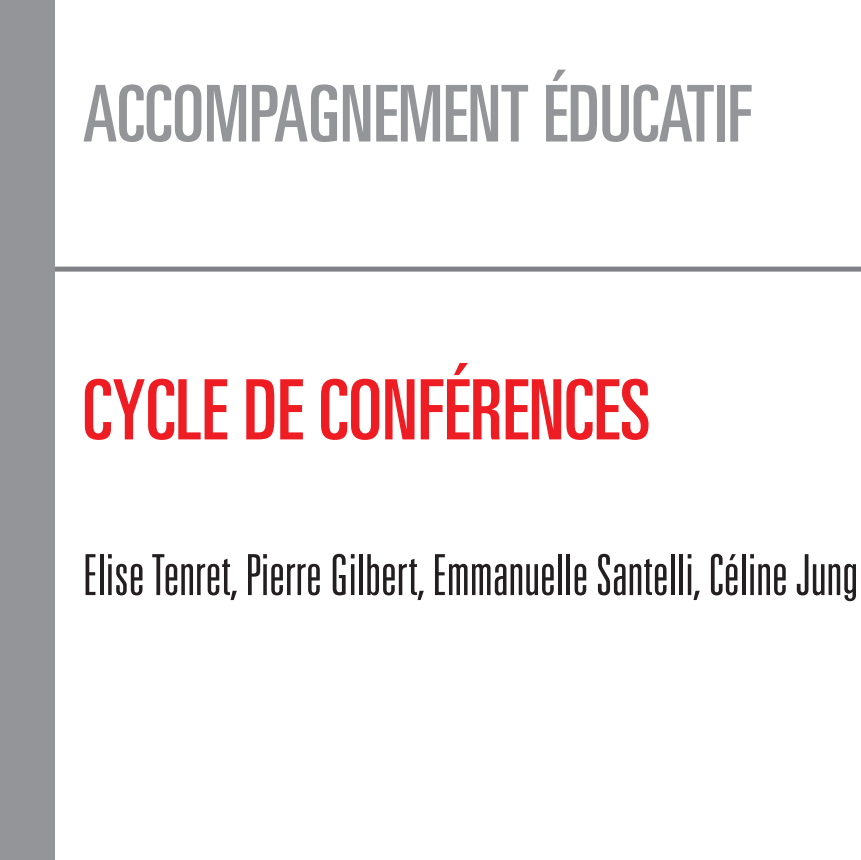 Extrait de la couverture de l'étude "Cycle de conférences : Accompagnement éducatif"
